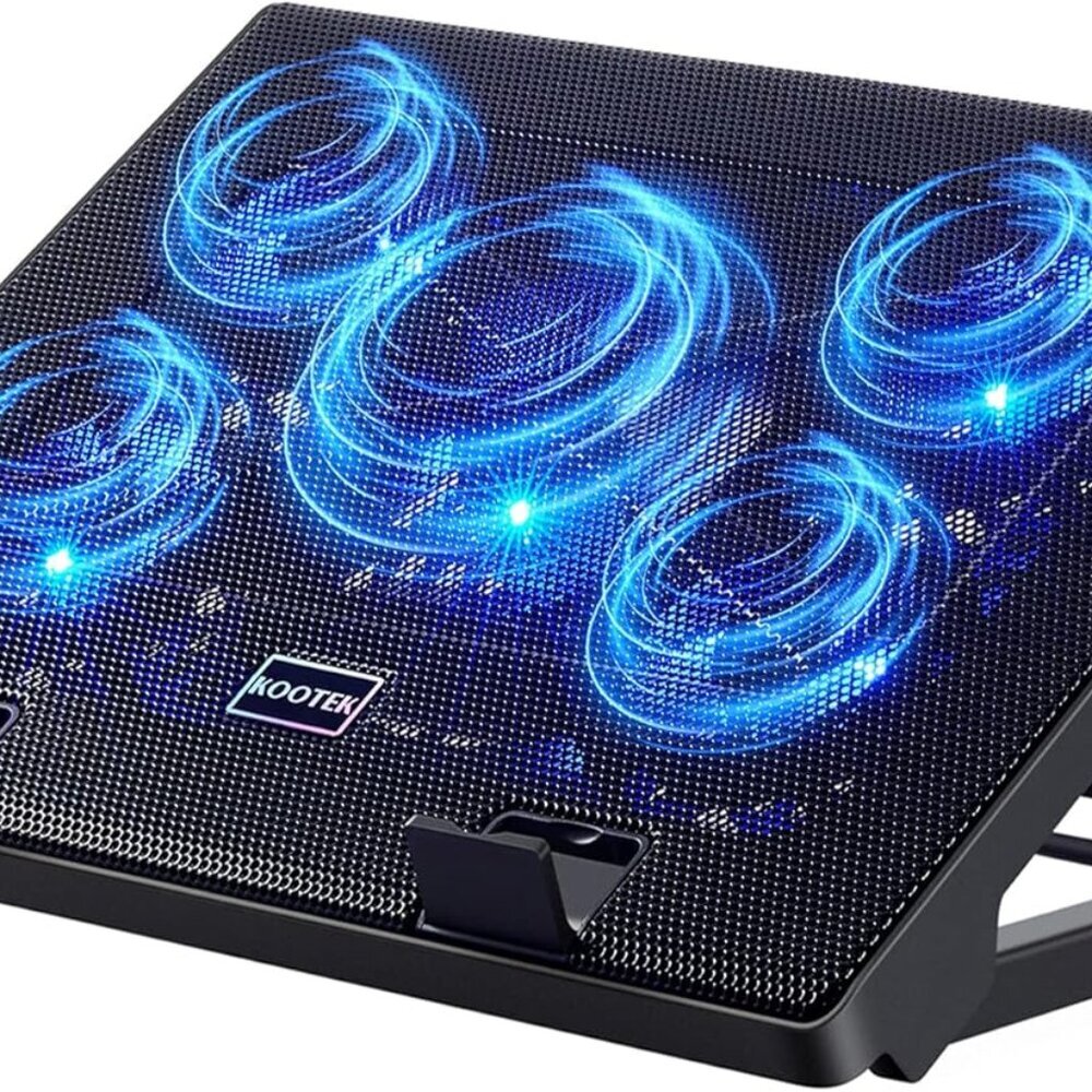 Laptop Cooling Pad, Laptop Cooler with 5 Quiet Fans for 12"-17" Computer PC Note